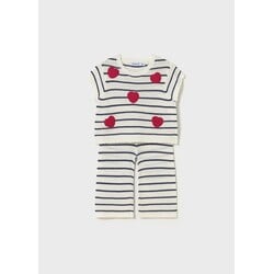 Mayoral Mayoral Stripe Heart Crochet Set