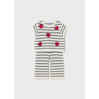 Mayoral Mayoral Stripe Heart Crochet Set