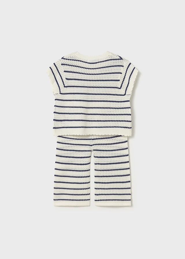 Mayoral Mayoral Stripe Heart Crochet Set