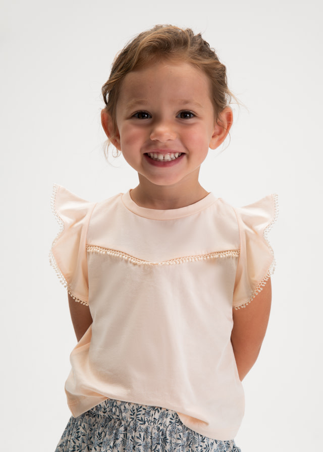 Mayoral Mayoral Lace Trim T-Shirt