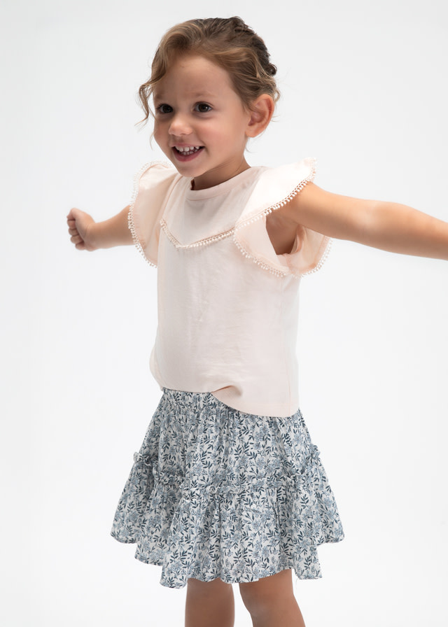 Mayoral Mayoral Lace Trim T-Shirt