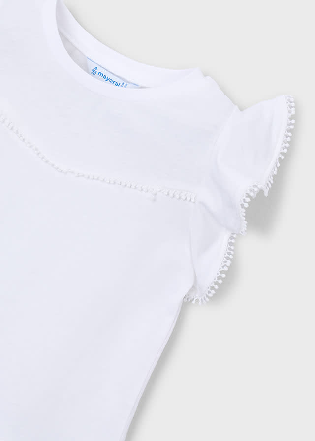 Mayoral Mayoral Lace Trim T-Shirt