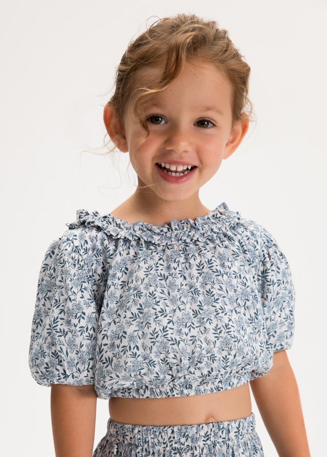 Mayoral Mayoral Floral Cropped Blouse