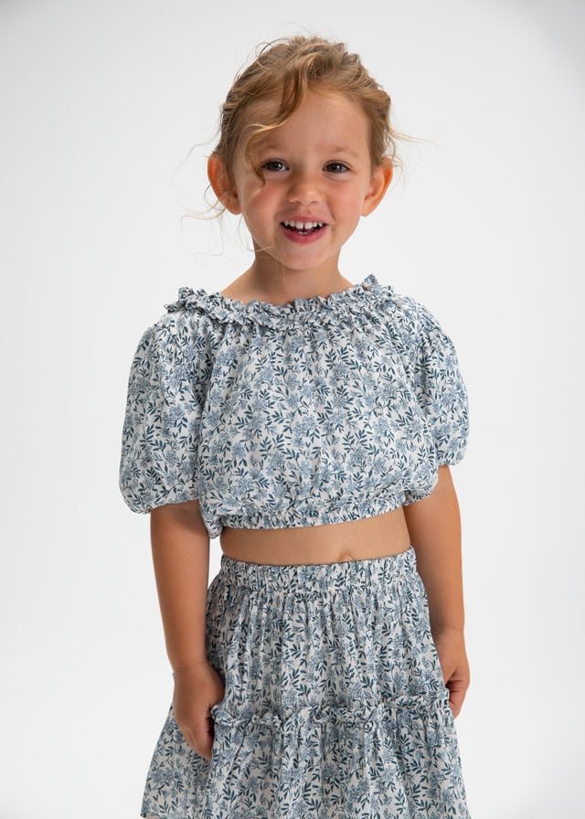 Mayoral Mayoral Floral Cropped Blouse