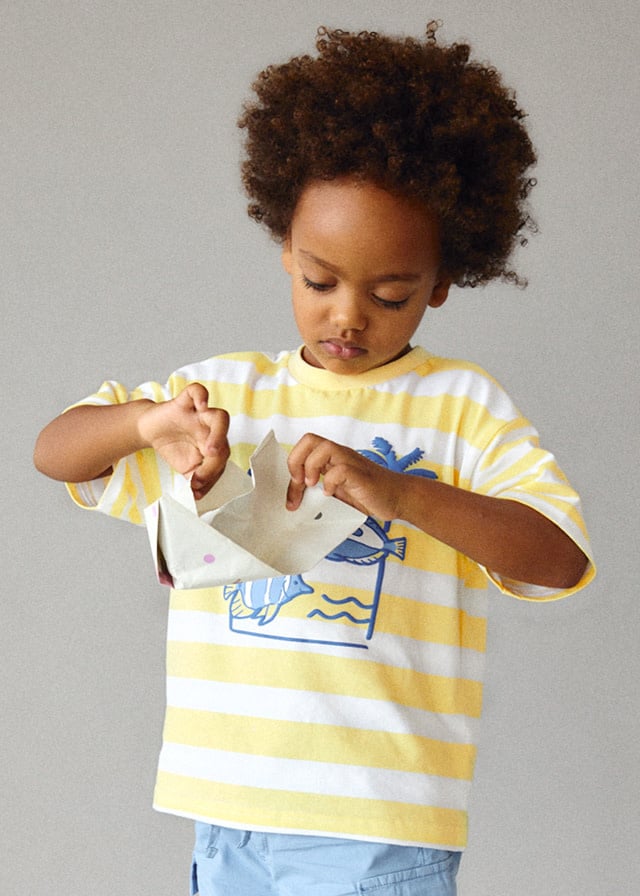 Mayoral Mayoral Stripe Fish T-Shirt