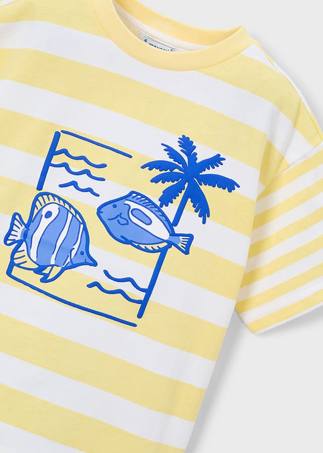 Mayoral Mayoral Stripe Fish T-Shirt
