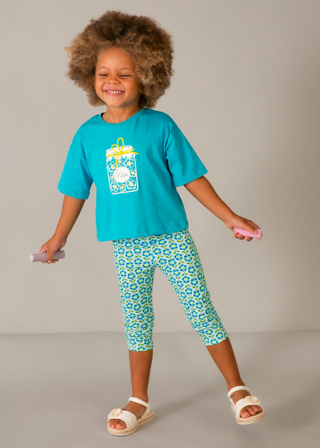 Mayoral Mayoral Floral Print Capri Leggings