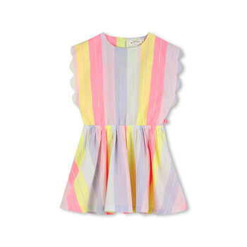 Billieblush Billieblush  Striped Scallop Hem Dress