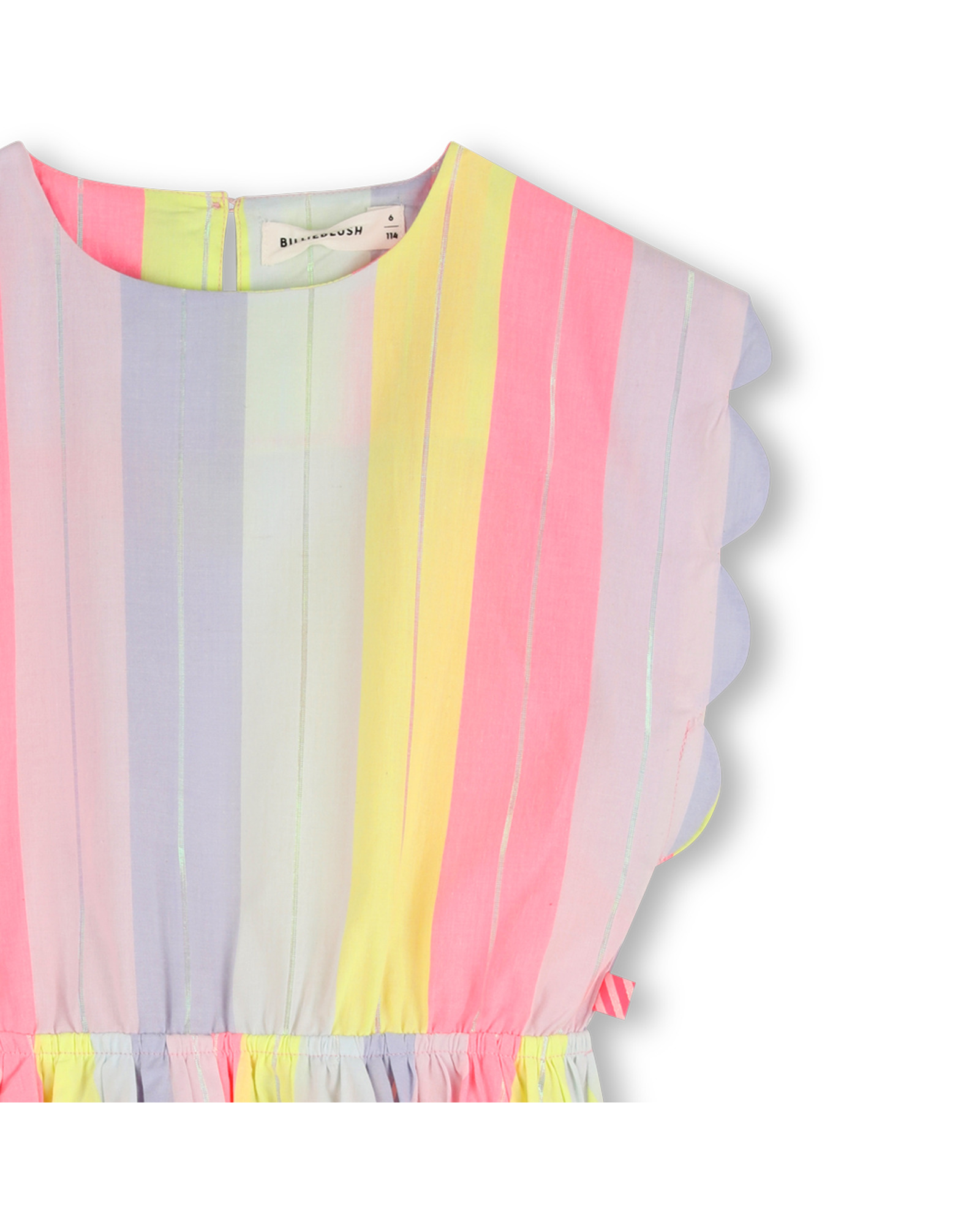 Billieblush Billieblush Striped Scallop Hem Dress