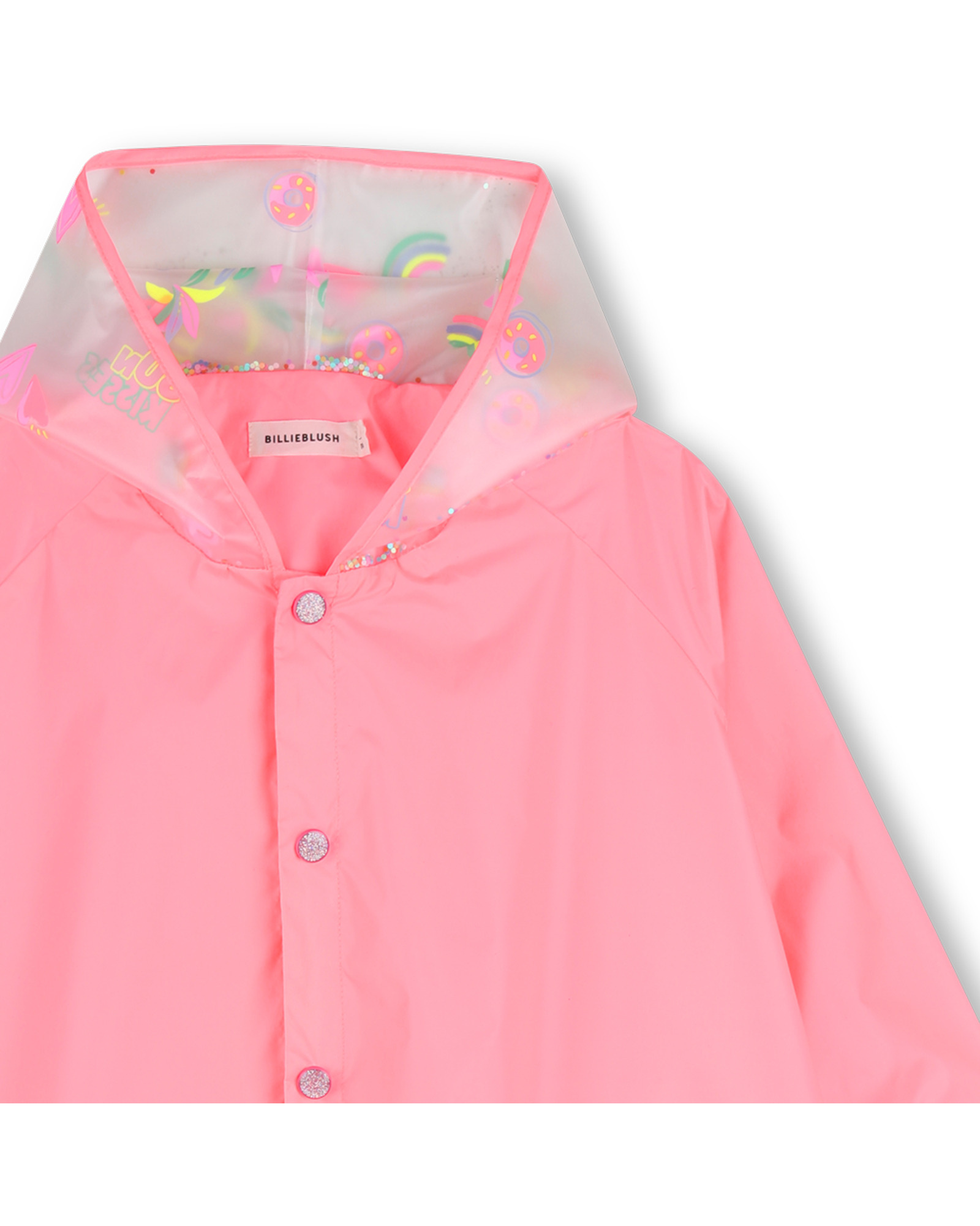 Billieblush Billieblush Poncho with Printed Hood