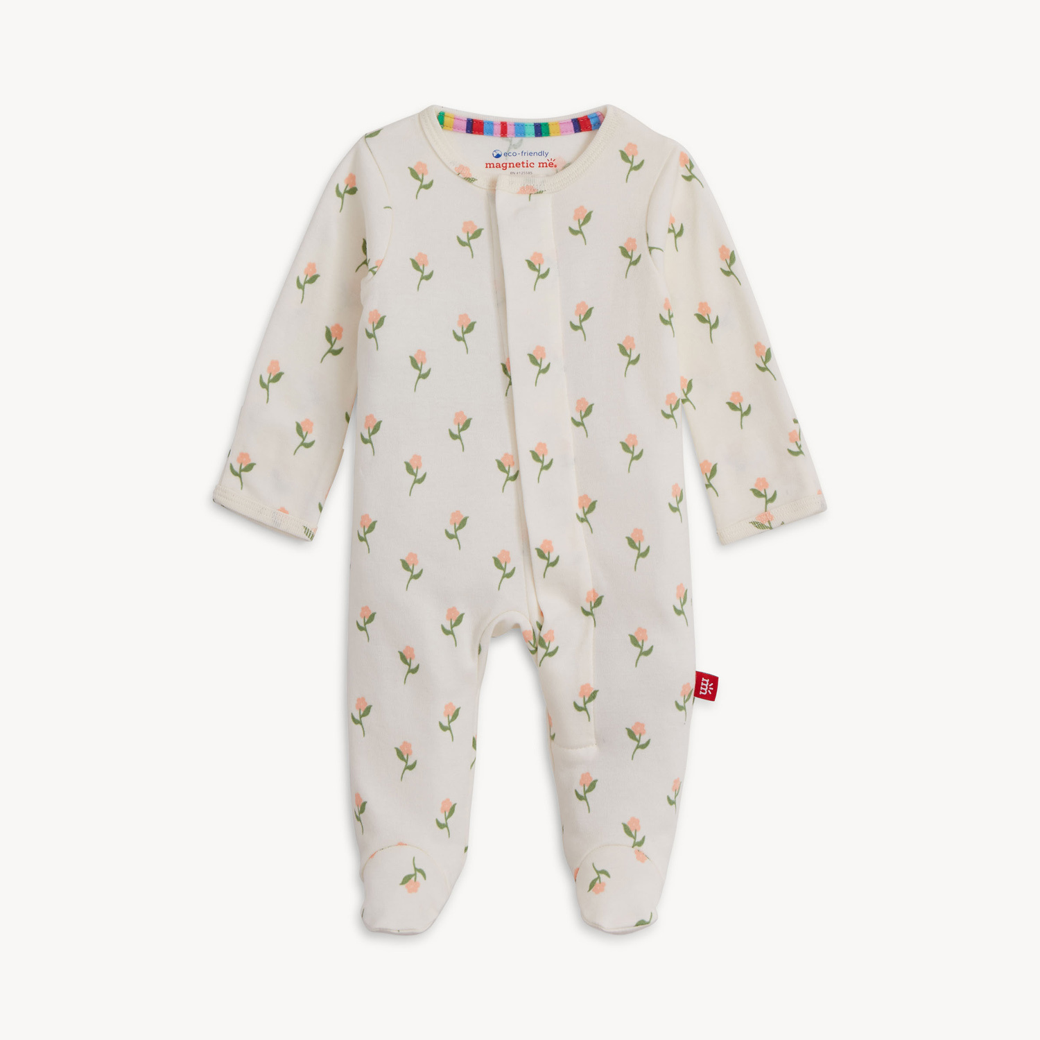 Magnetic Me Magnetic Me Floral Chicken Tender Org Cot Magnetic Footie