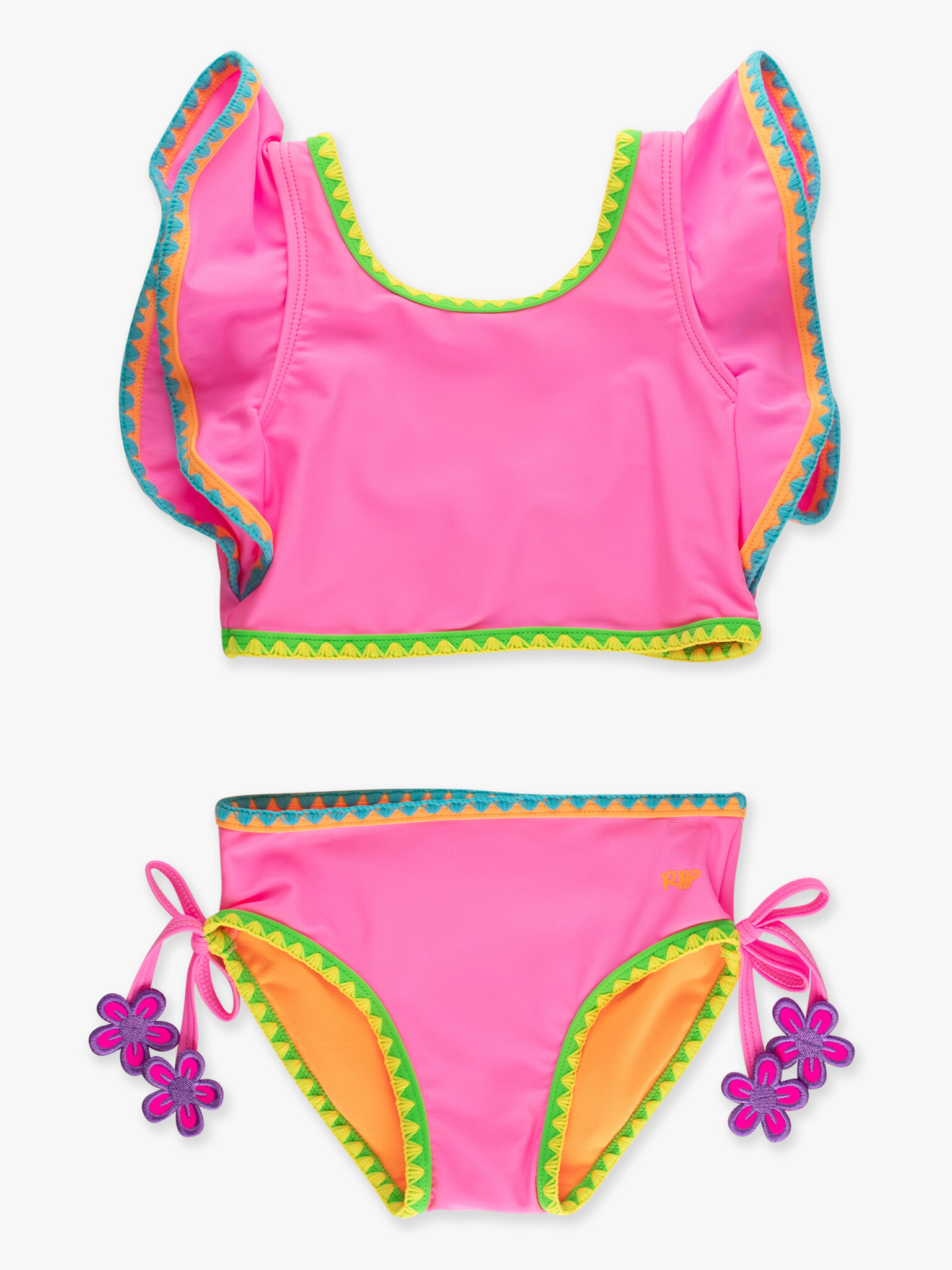 RuffleButts Rufflebutts Crochet Detail Butterfly Tankini 2-piece Swimsuit
