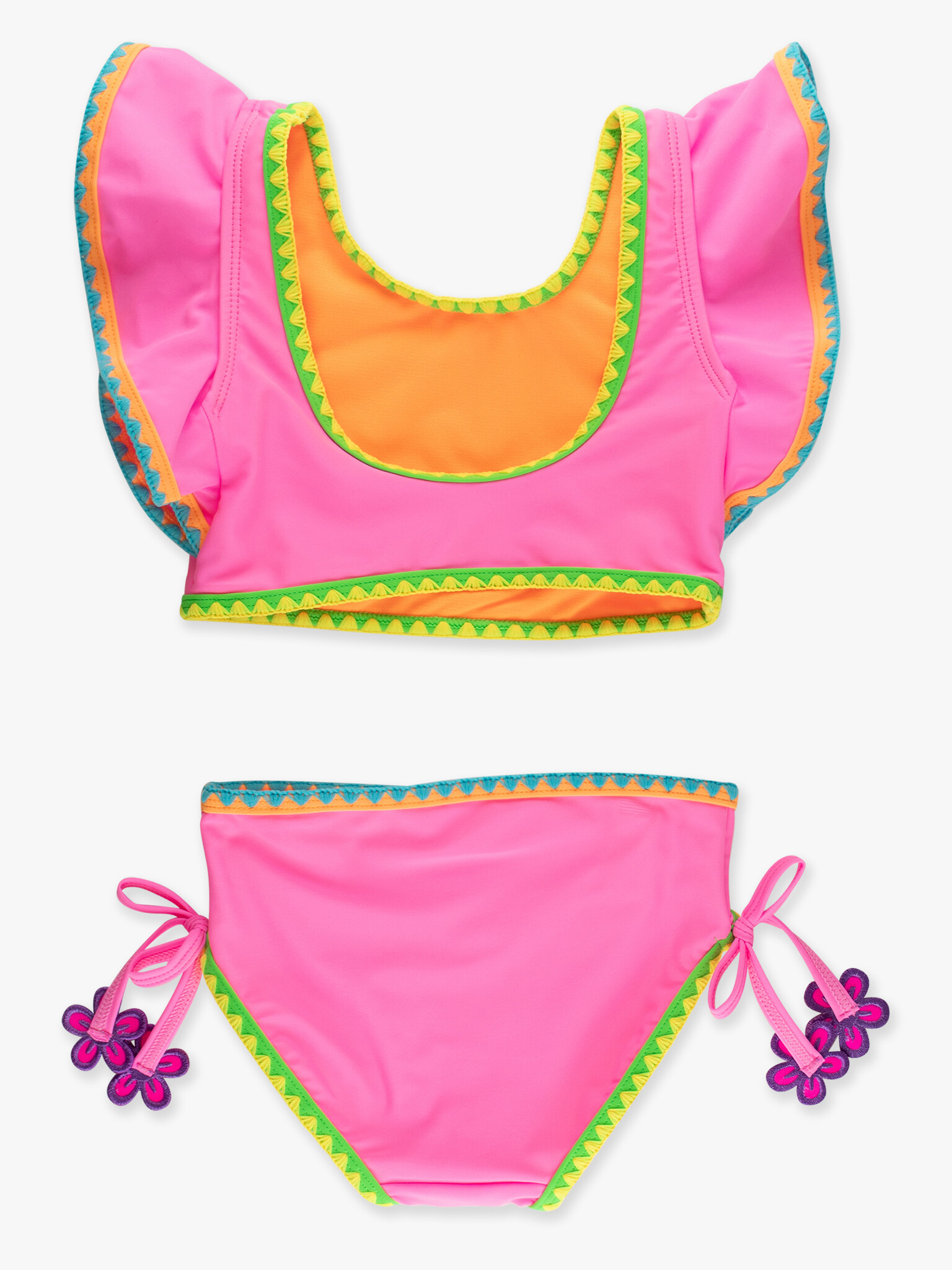 RuffleButts Rufflebutts Crochet Detail Butterfly Tankini 2-piece Swimsuit