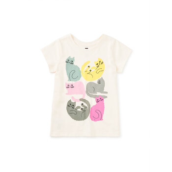 Tea Collection Tea Colorful Cats Graphic Tee