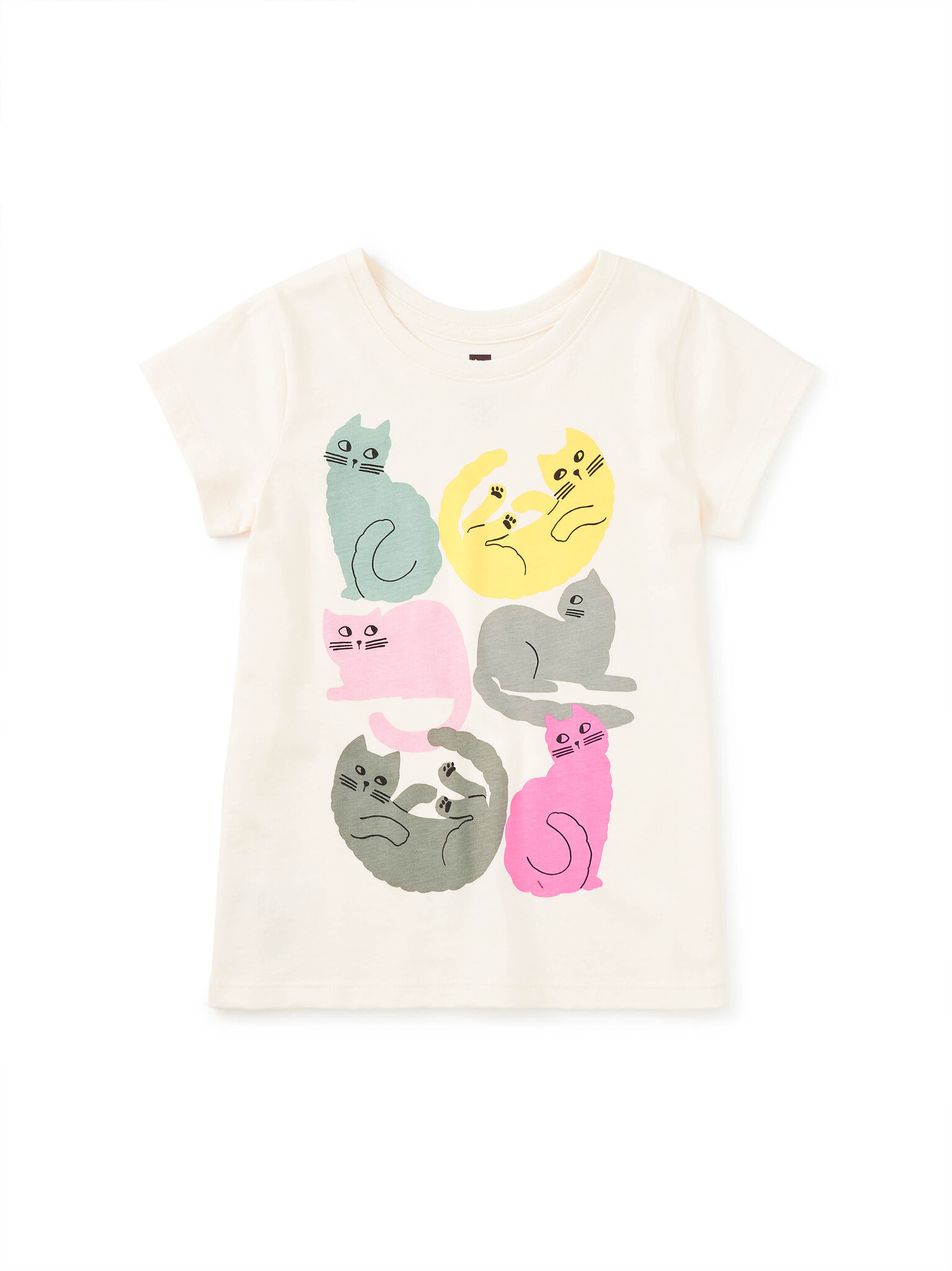 Tea Collection Tea Colorful Cats Graphic Tee