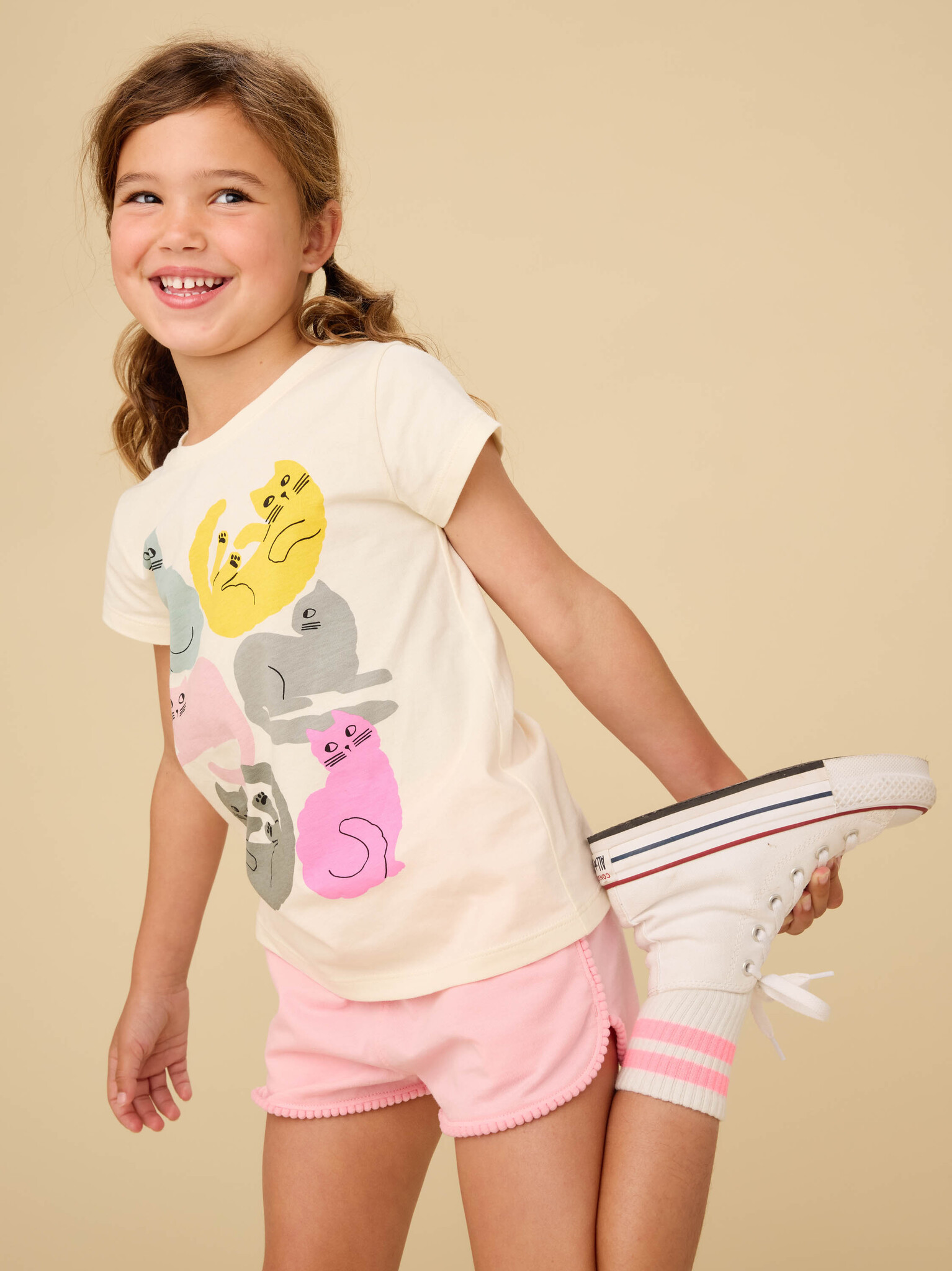 Tea Collection Tea Colorful Cats Graphic Tee