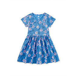 Tea Collection Tea Short Sleeve Wrap Neck Dress