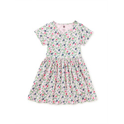 Tea Collection Tea Short Sleeve Wrap Neck Dress
