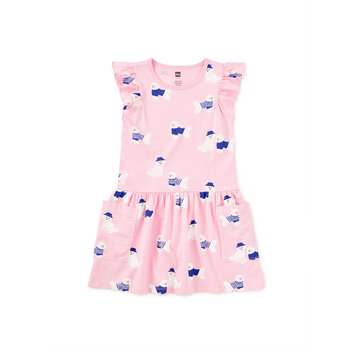 Tea Collection Tea Flutter Sleeve Pocket Dress