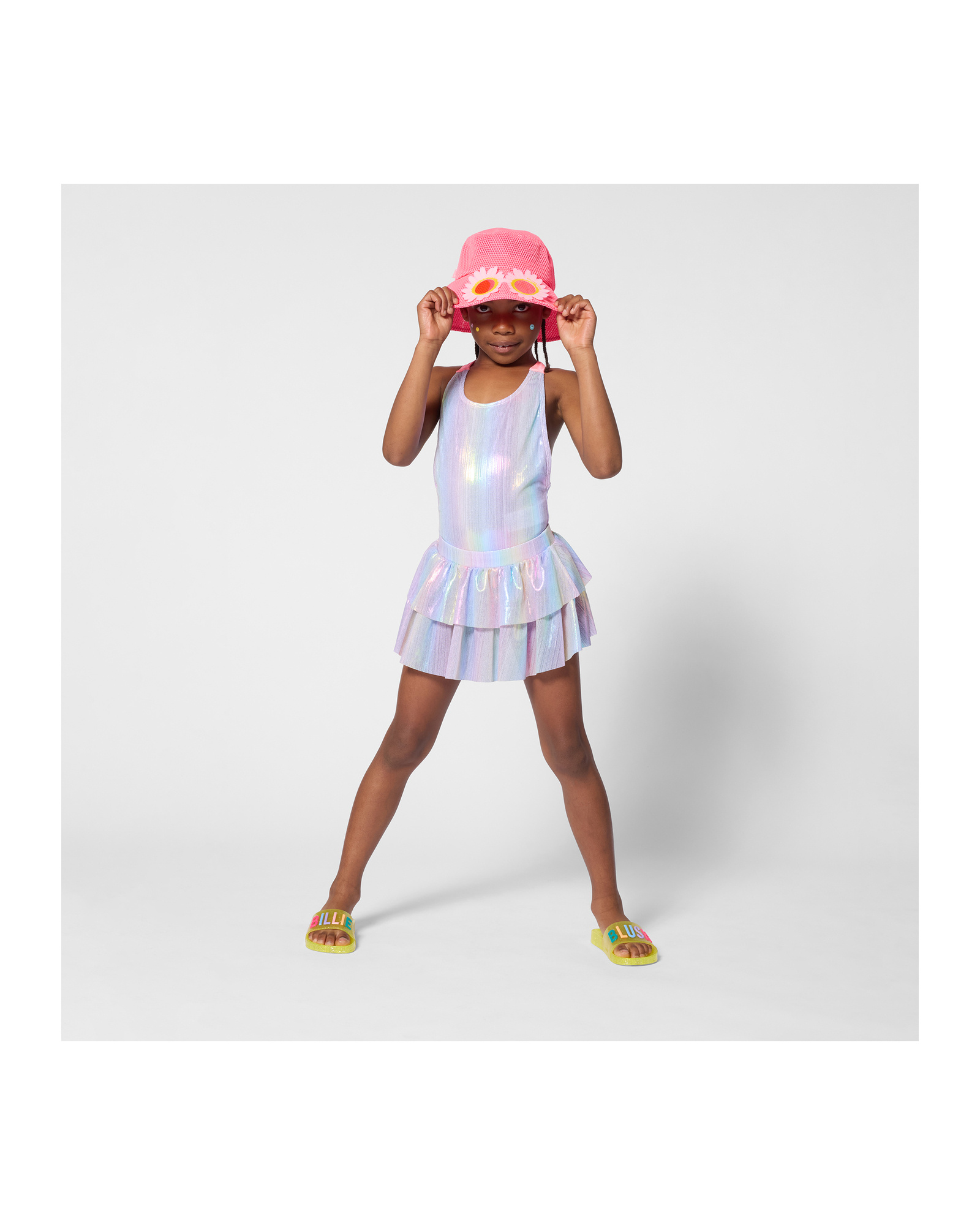 Billieblush Billieblush Flounced Iridescent Swim Skirt