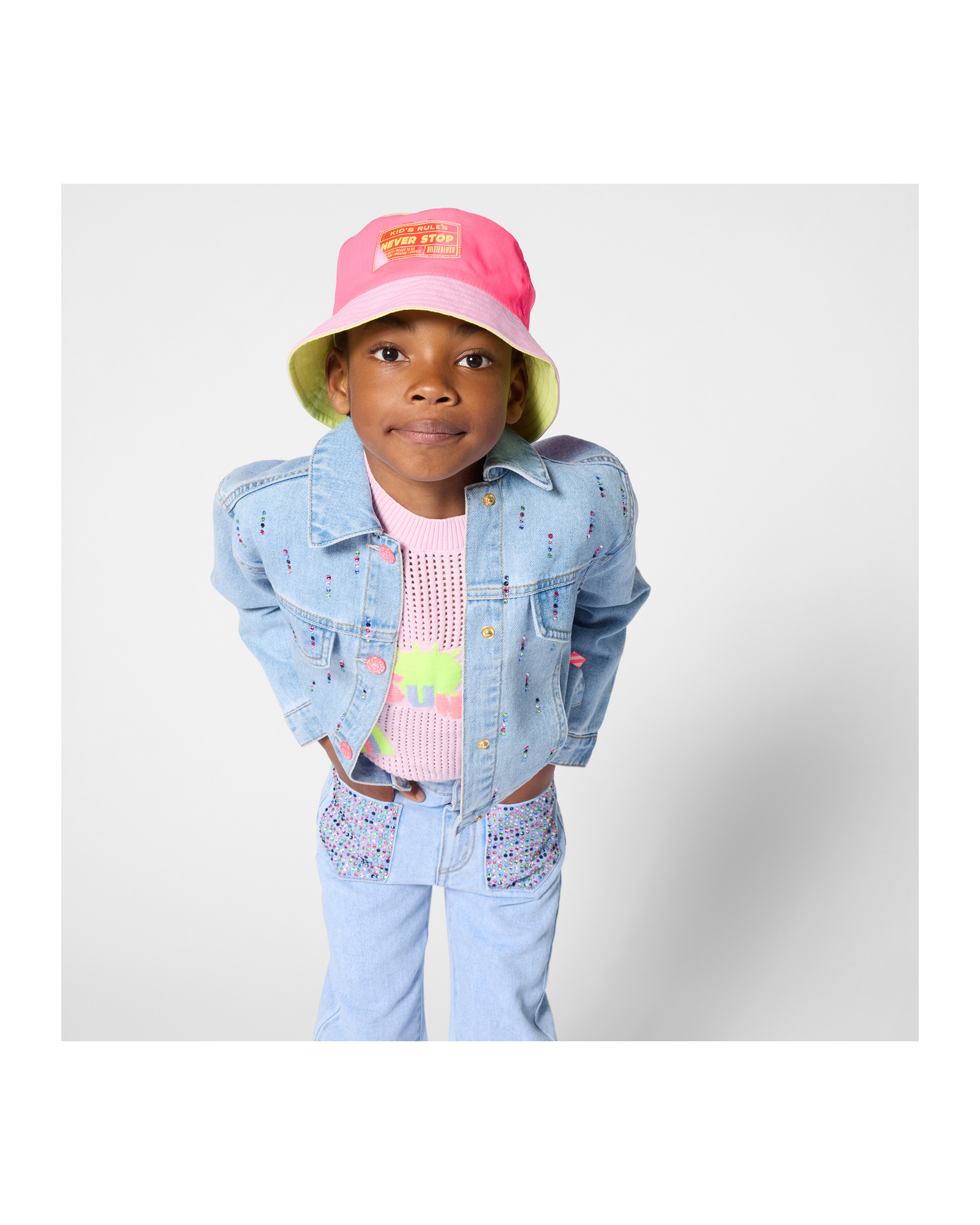 Billieblush Billieblush Embroidered Open Knot Sweater