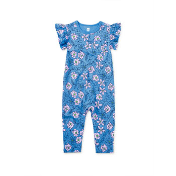 Tea Collection Tea Ruffle Sleeve Pocket Romper