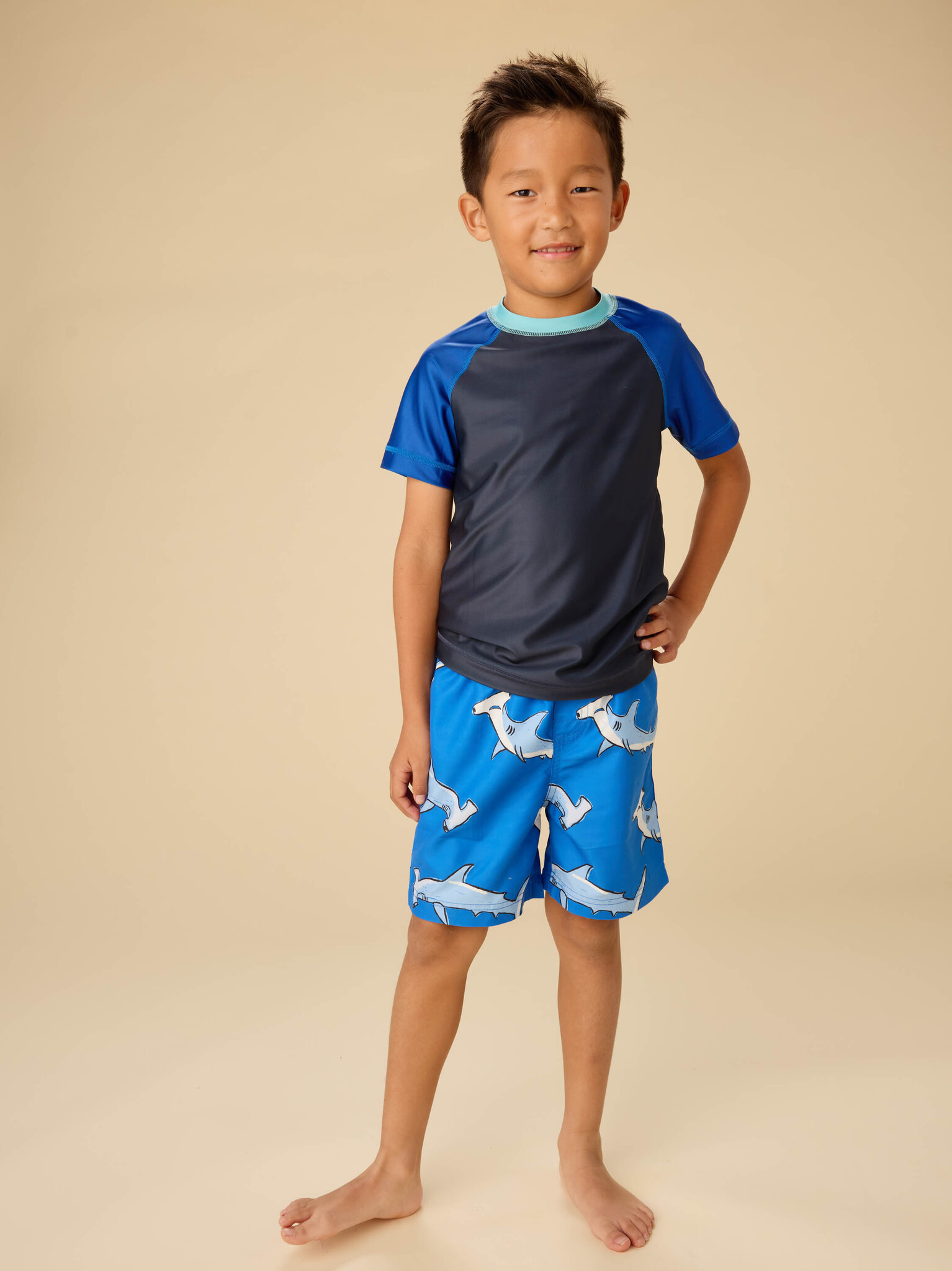 Tea Collection Tea Mid-Length Swim Trunks