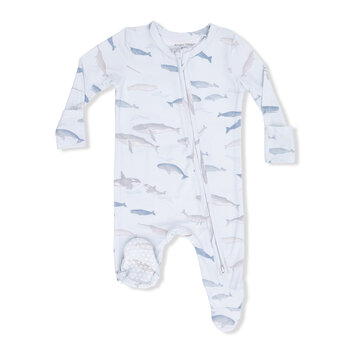 Angel Dear Angel Dear Little Whales 2 Way Zipper Footie