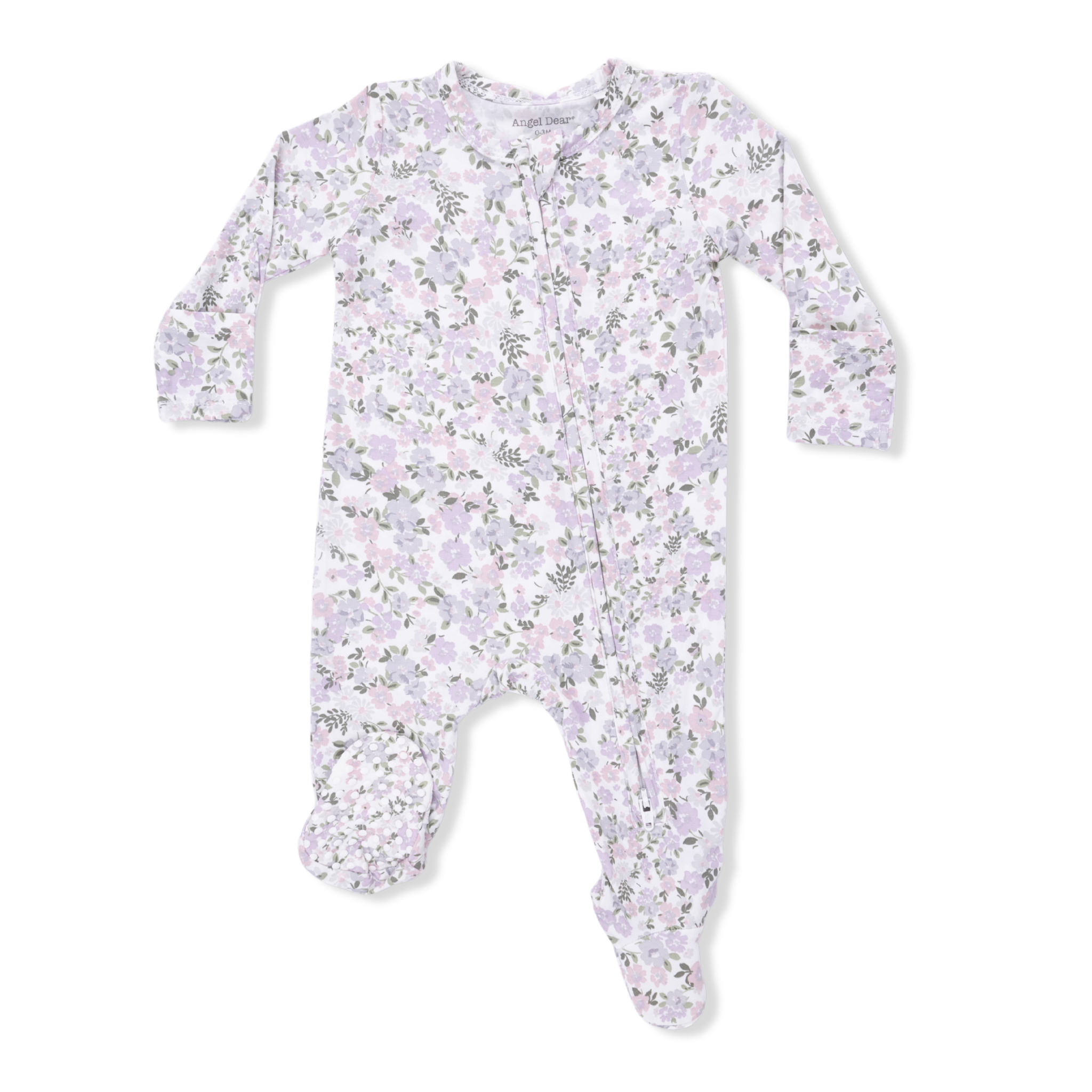 Angel Dear Angel Dear Shannon Floral 2 Way Zipper Footie