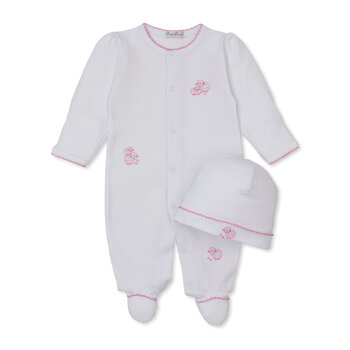 kissy kissy Kissy Kissy Sweet Sheep Snap Footie w/Hat Set