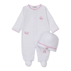 kissy kissy Kissy Kissy Whale Pods Snap Footie w/Hat Set