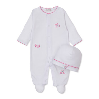 kissy kissy Kissy Kissy Whale Pods Snap Footie w/Hat Set