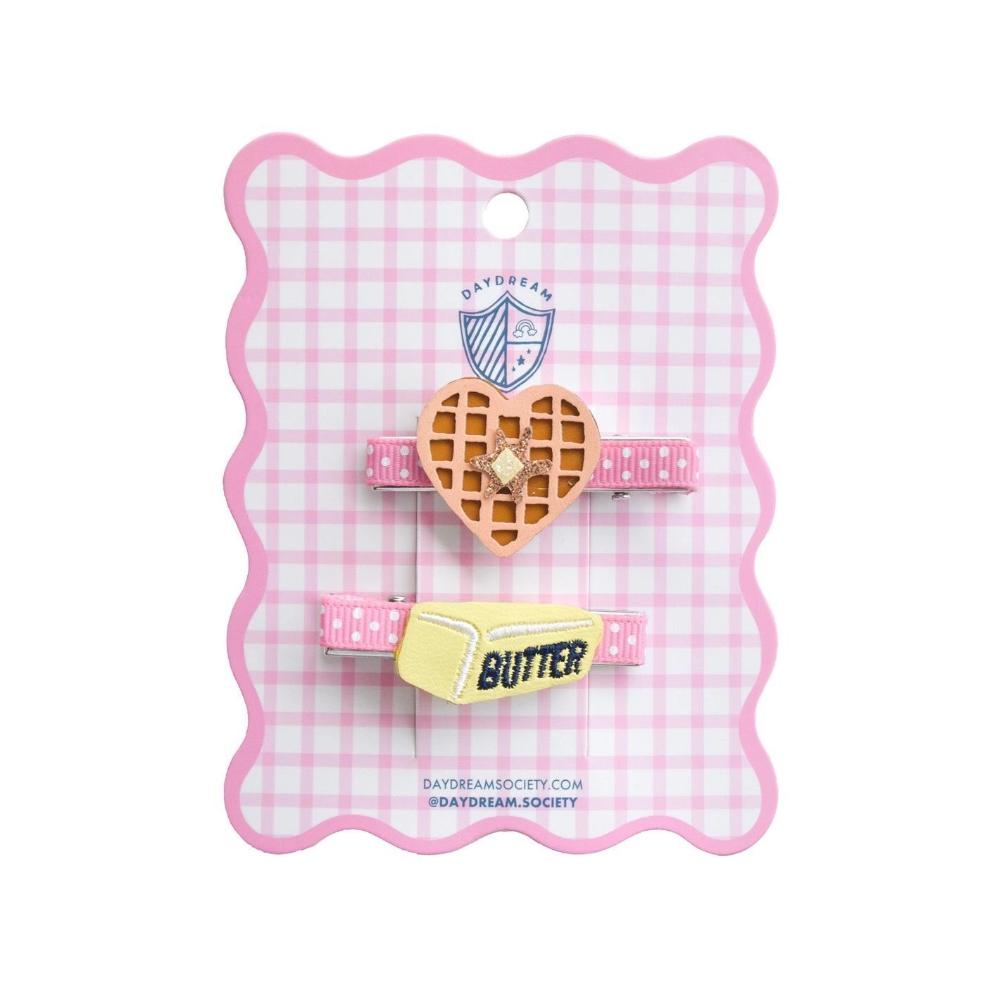 Daydream Society Waffle and Butter Hair Clip Set