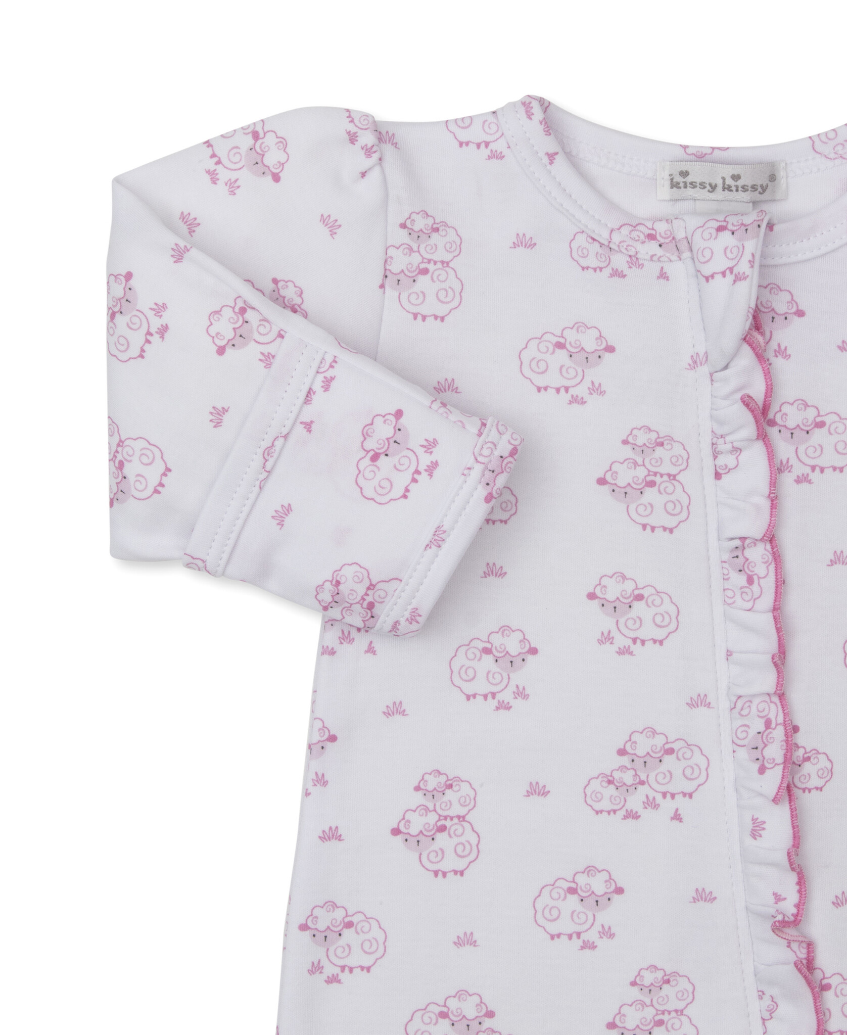 kissy kissy Kissy Kissy Sweet Sheep Zip Footie w/Hat Set