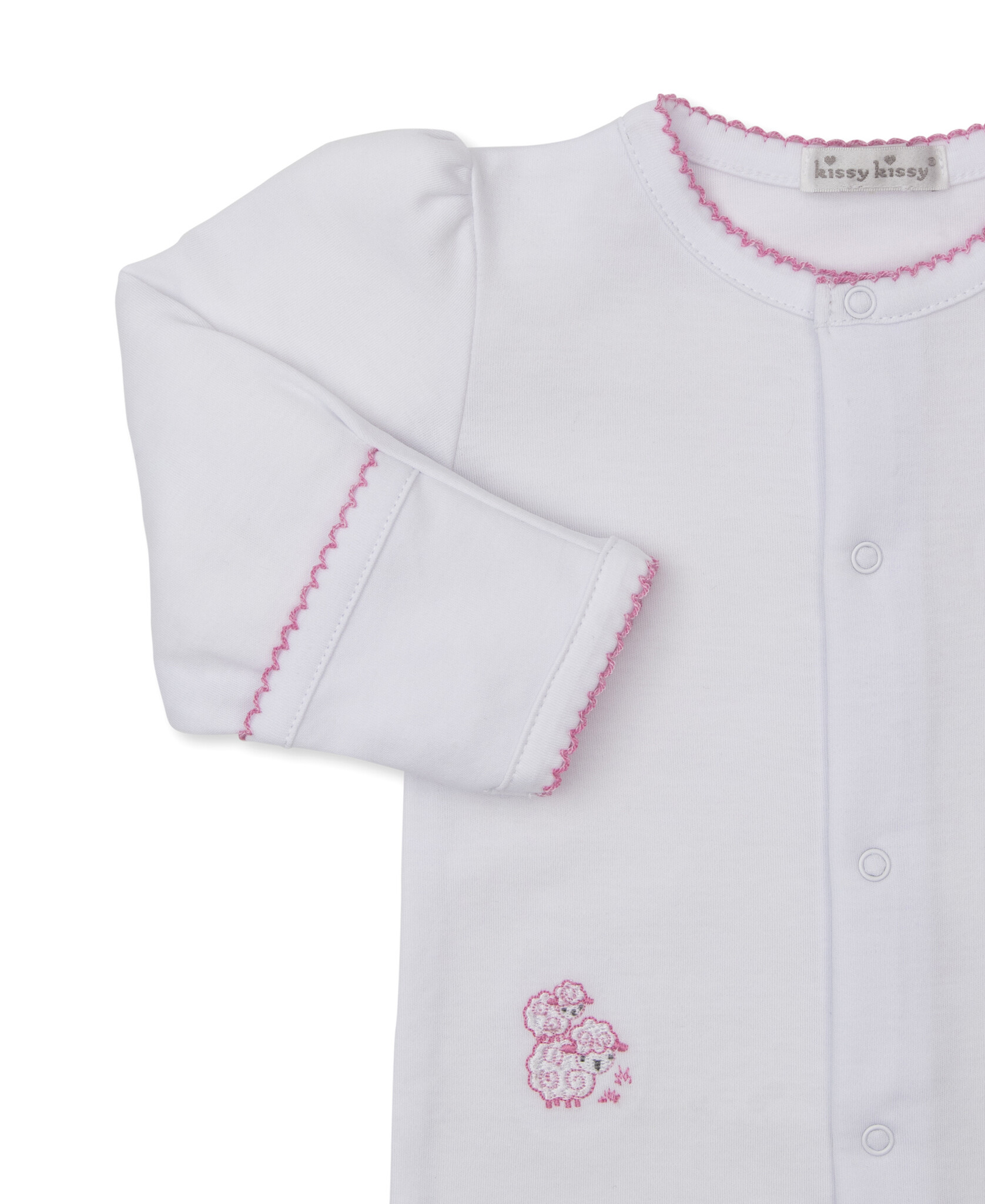 kissy kissy Kissy Kissy Sweet Sheep Snap Footie w/Hat Set