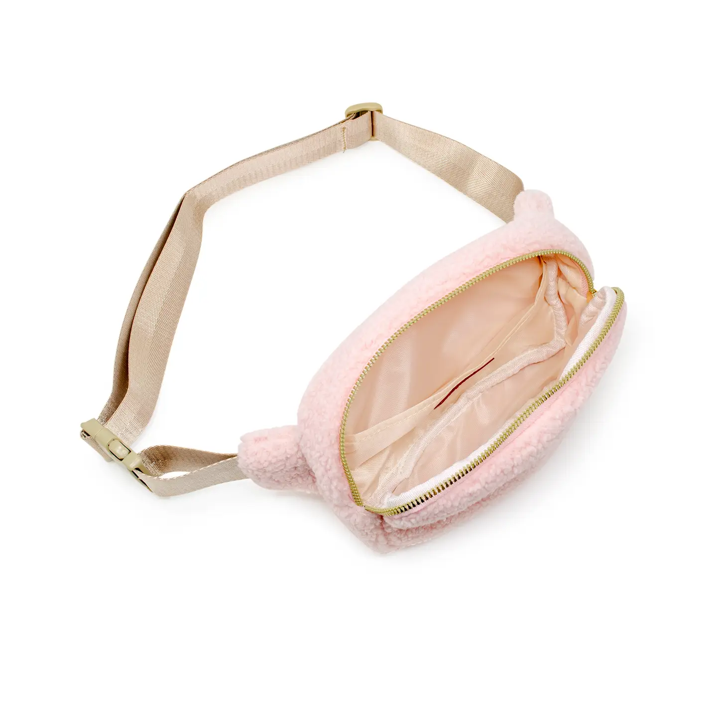 Fuzzy Crossbody Sling Bag with Heart