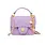 Tiny Quilted Ballet Charm Handbag- Purple