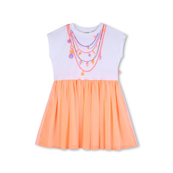 Billieblush Billieblush Short Sleeve Bi-Material Dress