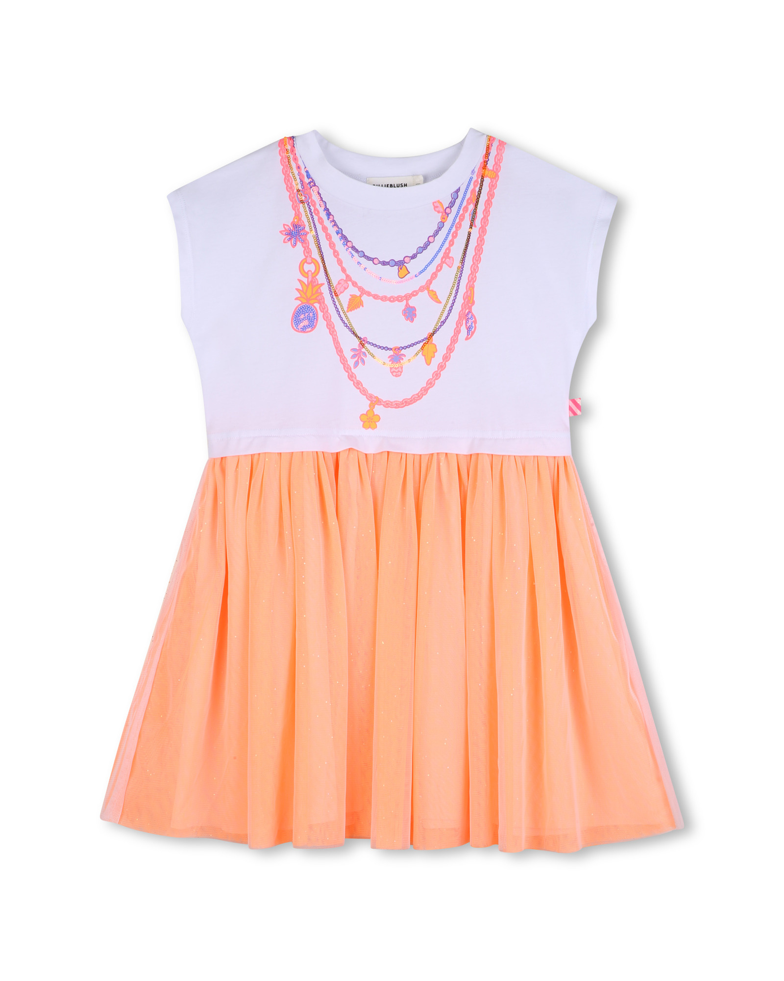 Billieblush Billieblush Short Sleeve Bi-Material Dress