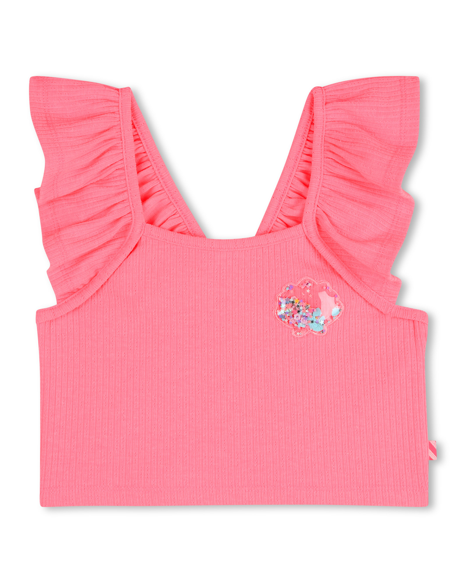 Billieblush Billieblush Seashell Tank Top With Flounced Straps
