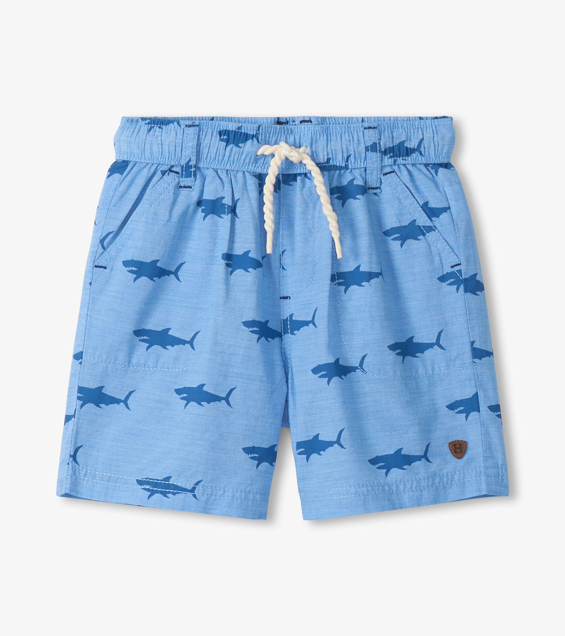 Hatley Hatley Baby Sharks Oxford Woven Shorts