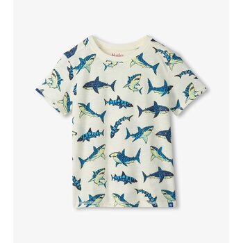 Hatley Hatley Glow in the Dark Sharks Raglan Tee