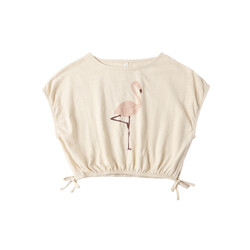 Rylee and Cru Rylee & Cru Flamingo Cropped Cinch Tee