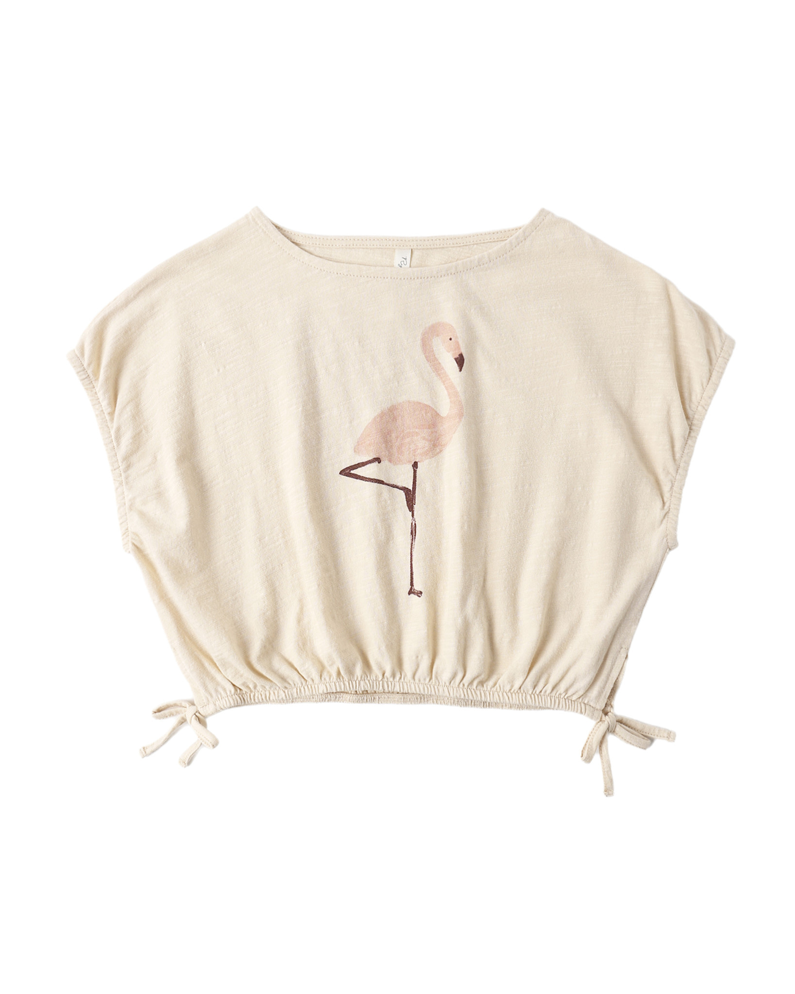 Rylee and Cru Rylee & Cru Flamingo Cropped Cinch Tee