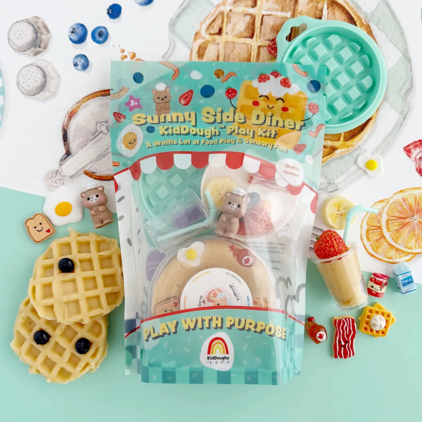 Earth Grown KidDoughs Sunny Side Diner Kiddough Play Kit