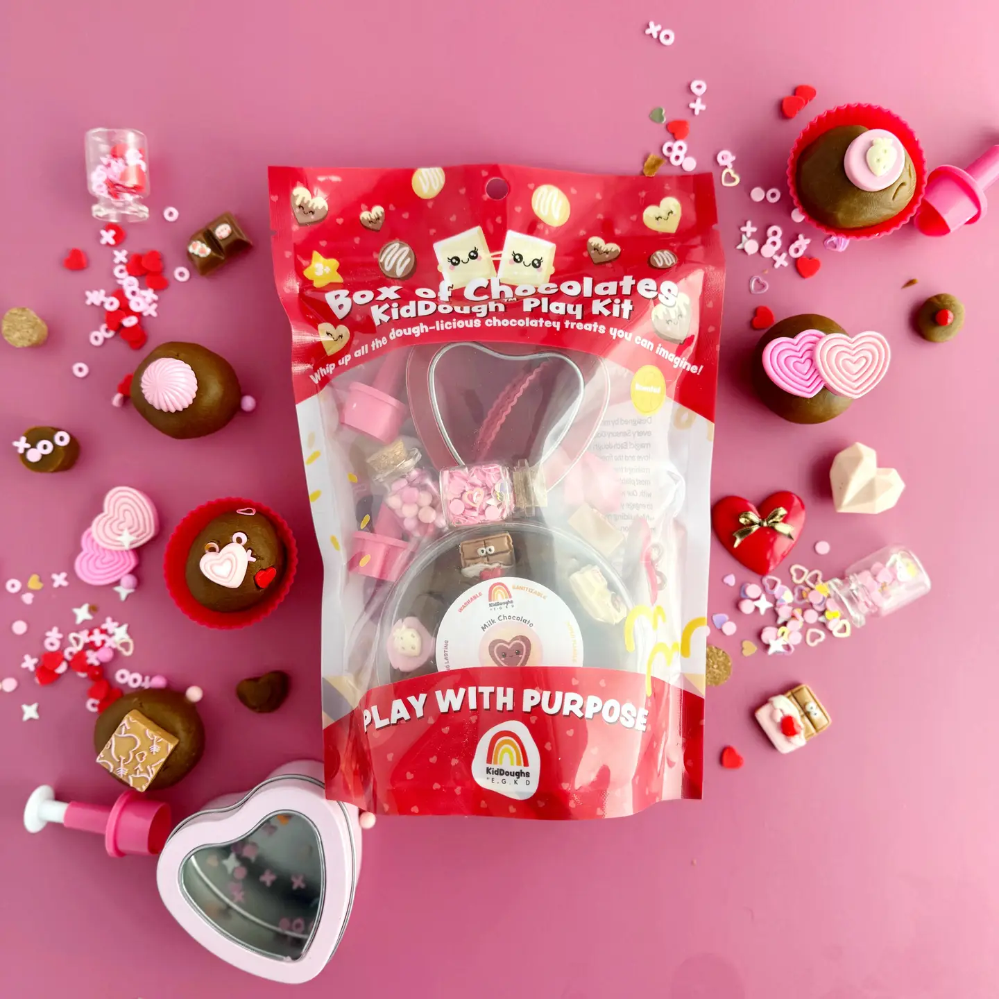Earth Grown KidDoughs Valentine's Box of Chocolates Kiddough Play Kit