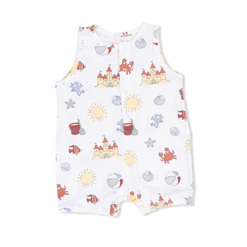 Angel Dear Angel Dear Sunny Sandcastles Sleeveless Shortie Romper