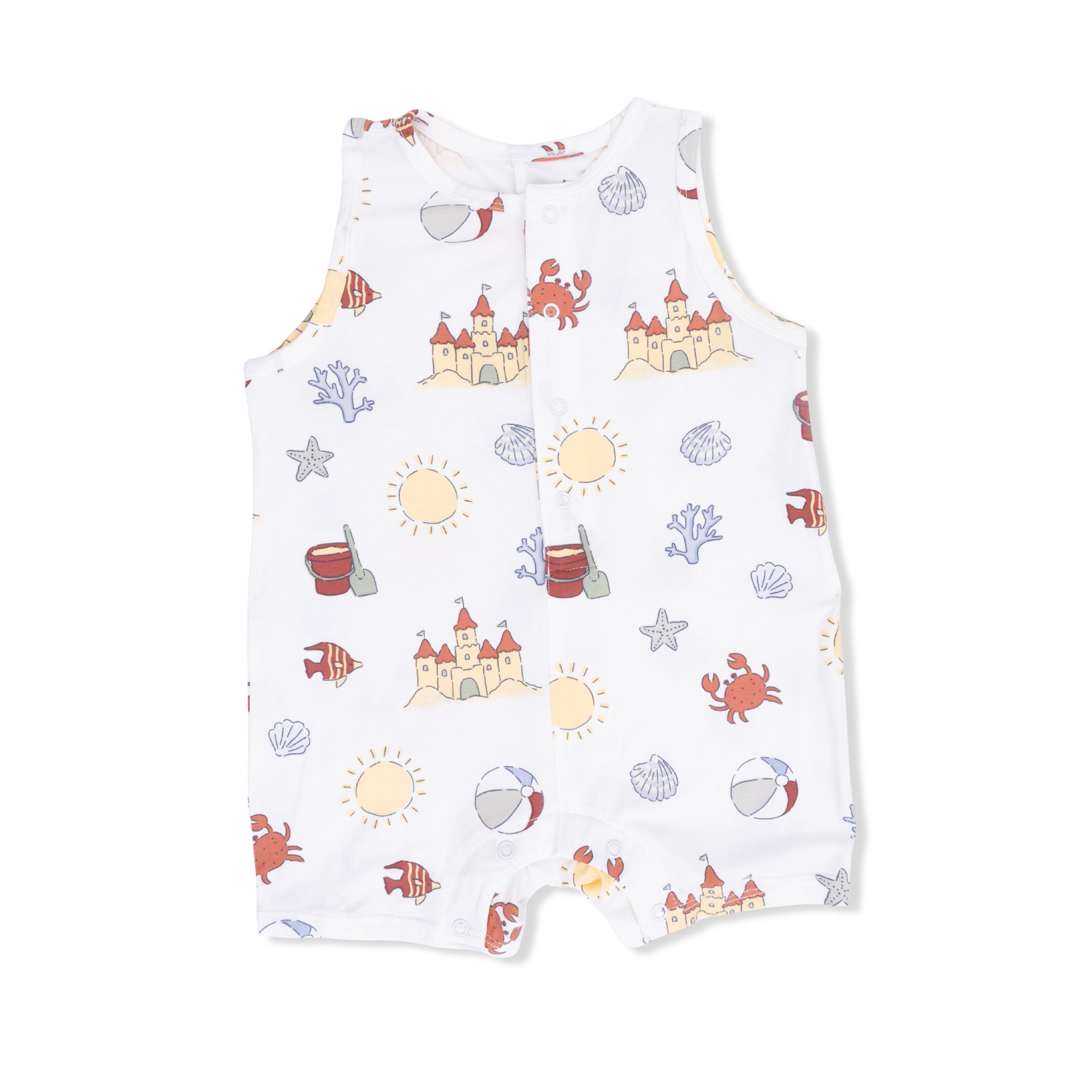 Angel Dear Angel Dear Sunny Sandcastles Sleeveless Shortie Romper