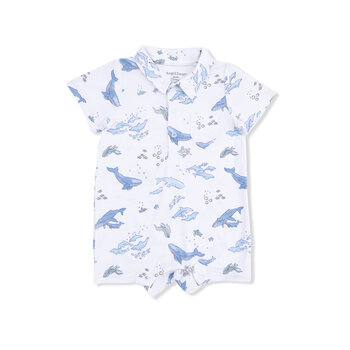 Angel Dear Angel Dear Watercolor Blue Whales Polo Shortie
