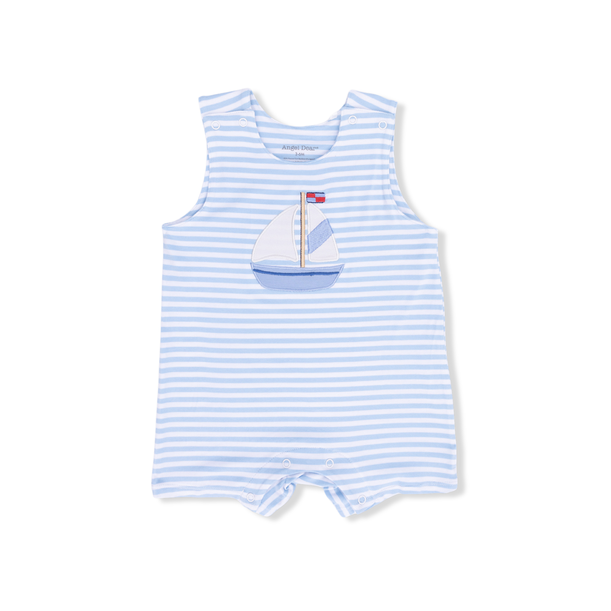 Angel Dear Angel Dear Bubbly Sailboat Stripe Sleeveless Jon Jon